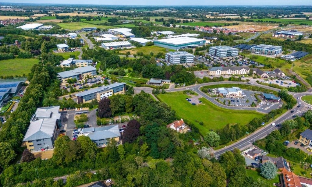 Oblique aerial photos of site